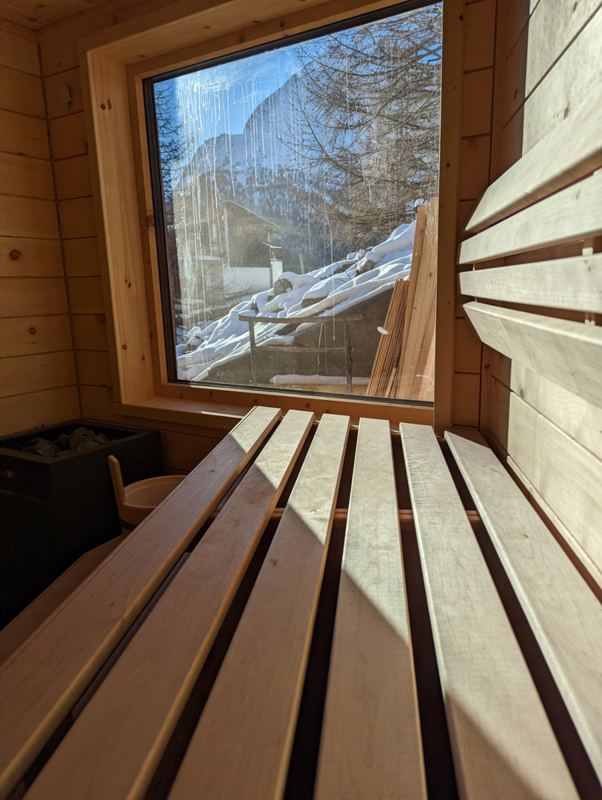 Die finnische Sauna mit Blick in die Natur