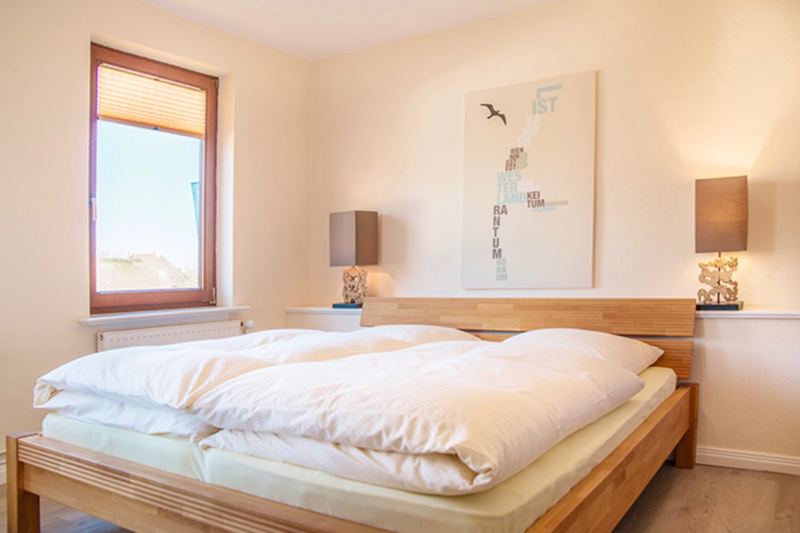 Das Doppelzimmer in der Pension in Wenningstedt