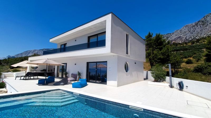 Villa SkyBlue mit Pool in Podgora