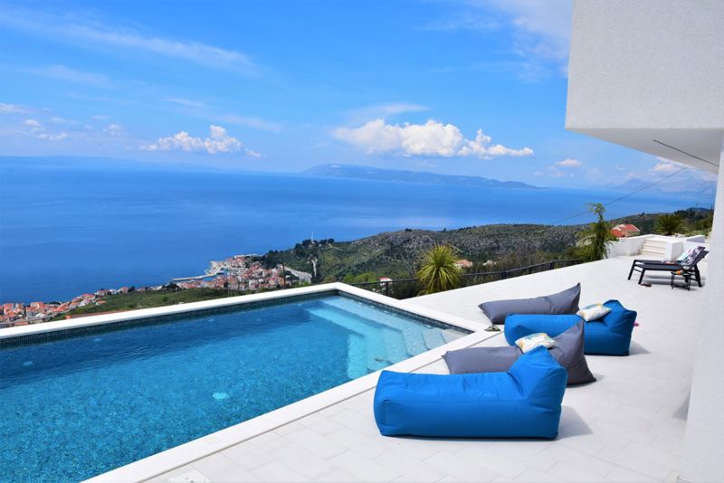 Villa SkyBlue mit Pool in Podgora