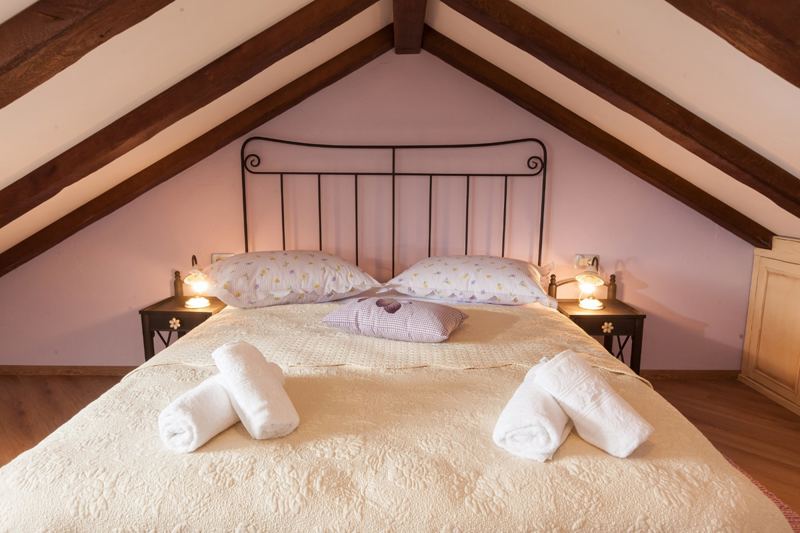 Das Schlafzimmer im Dachgeschoss