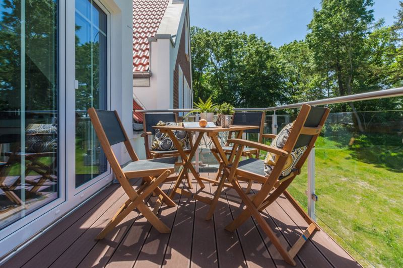 Möblierter Balkon