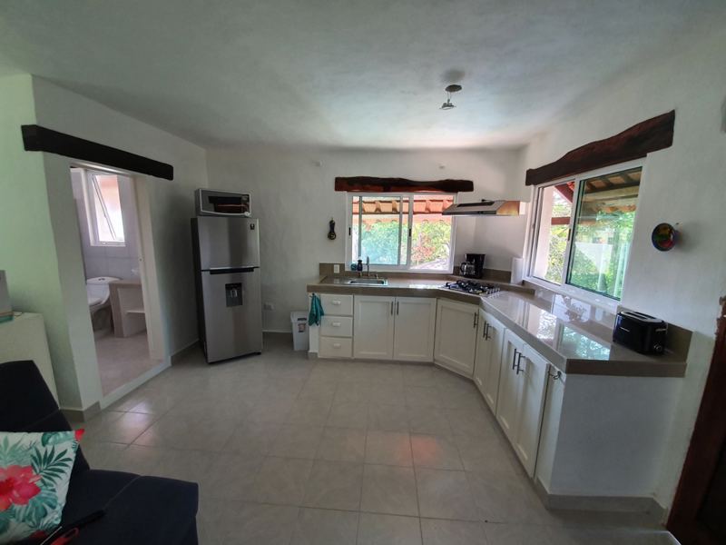Die Küche des Ferienappartement Torre in Akumal