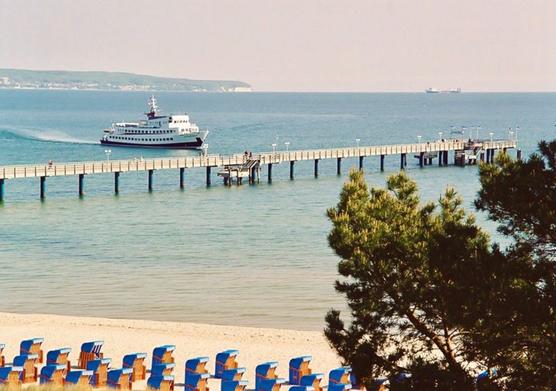 Meerblick aus dem Penthouse Freia in Binz und auf die Seebrücke