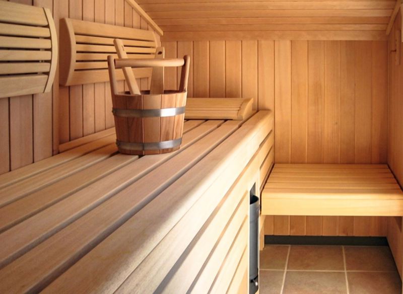 Entspannen Sie in der privaten Sauna 