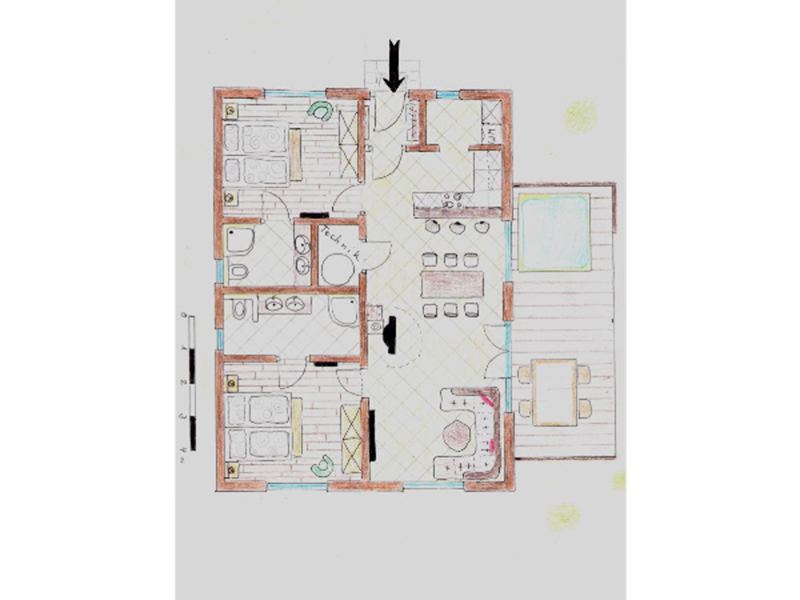 Der Grundriss des Chalets