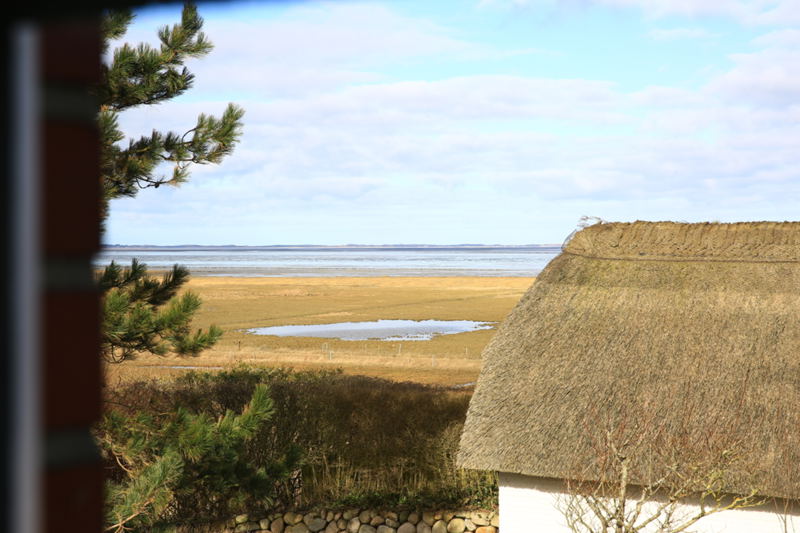 Der Ausblick vom Esstisch auf das Wattenmeer. 