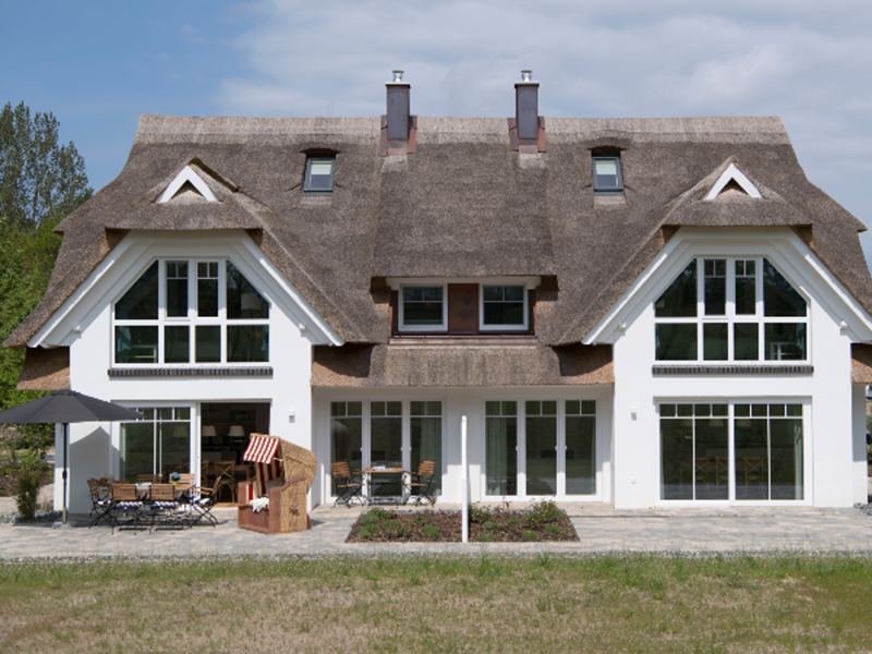 Das Ferienhaus kurz nach der Fertigstellung.