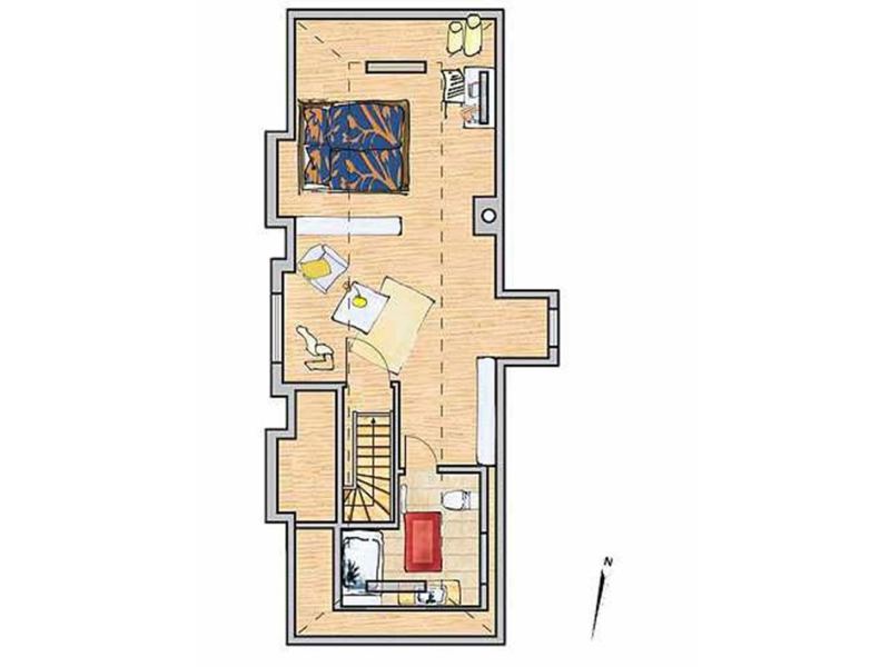 Der Grundriss der Villa Havingblick im Dachgeschoss