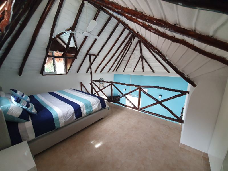 Blick aus dem Schlafzimmer zur Galerie